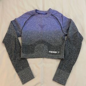 GYMSHARK LONG SLEEVE CROP WORKOUT TOP